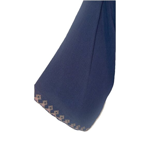 J. Jill Women’s Blue Embroidered Gauzy Open Kimono Cardigan One Size - Picture 3 of 9